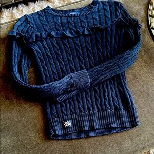 Ralph Lauren Navy Blue Cable Knit Sweater